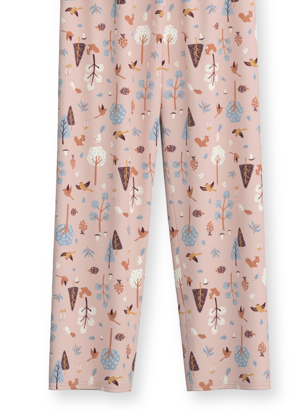 Kinder - Pyjama, lang aus 100% Baumwolle in Rosa, Gemustert aus Serie Kids Forest von CALIDA