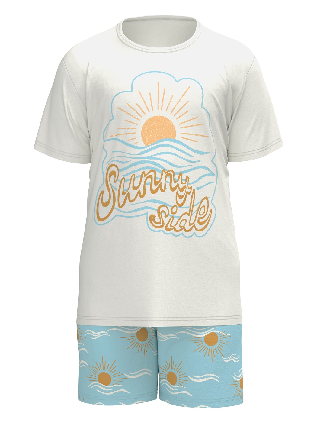 Short pyjamas in pure organic cotton