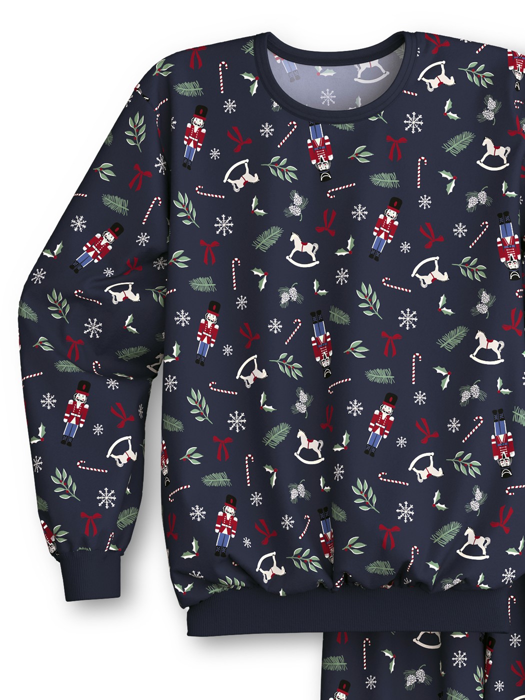 Kids - Pyjama with cuff made of 100% Cotton in Blue, Patterned, from the Family & Friends series by CALIDA