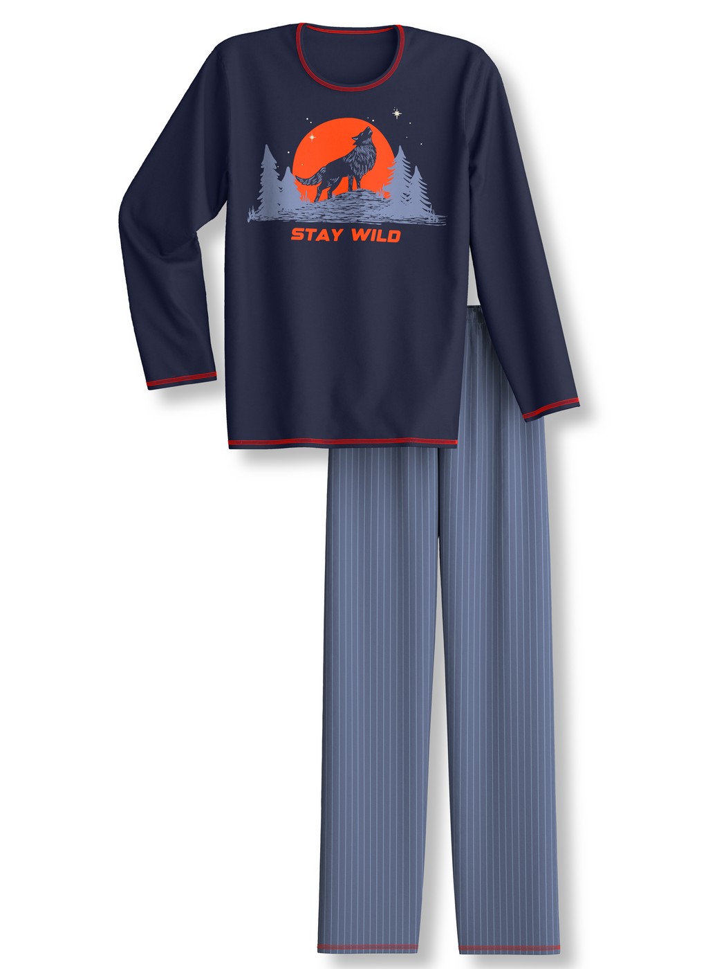 Multipack Kinder - Pyjama, lang aus 100% Baumwolle in Blau,  aus Serie Kids Outdoor von CALIDA