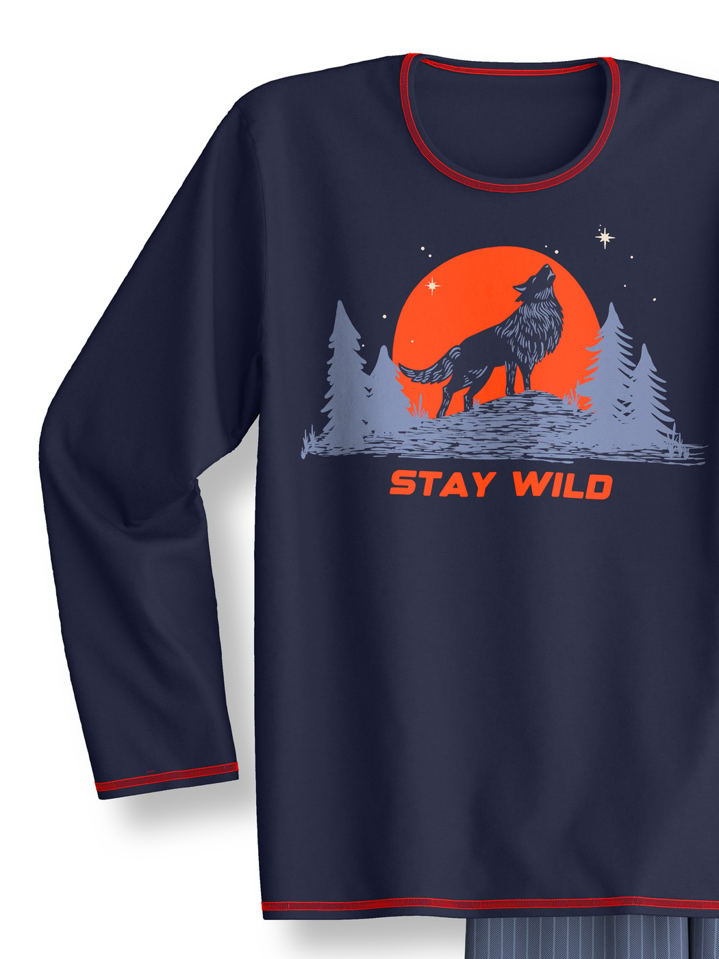 Kinder - Pyjama, lang aus 100% Baumwolle in Blau,  aus Serie Kids Outdoor von CALIDA