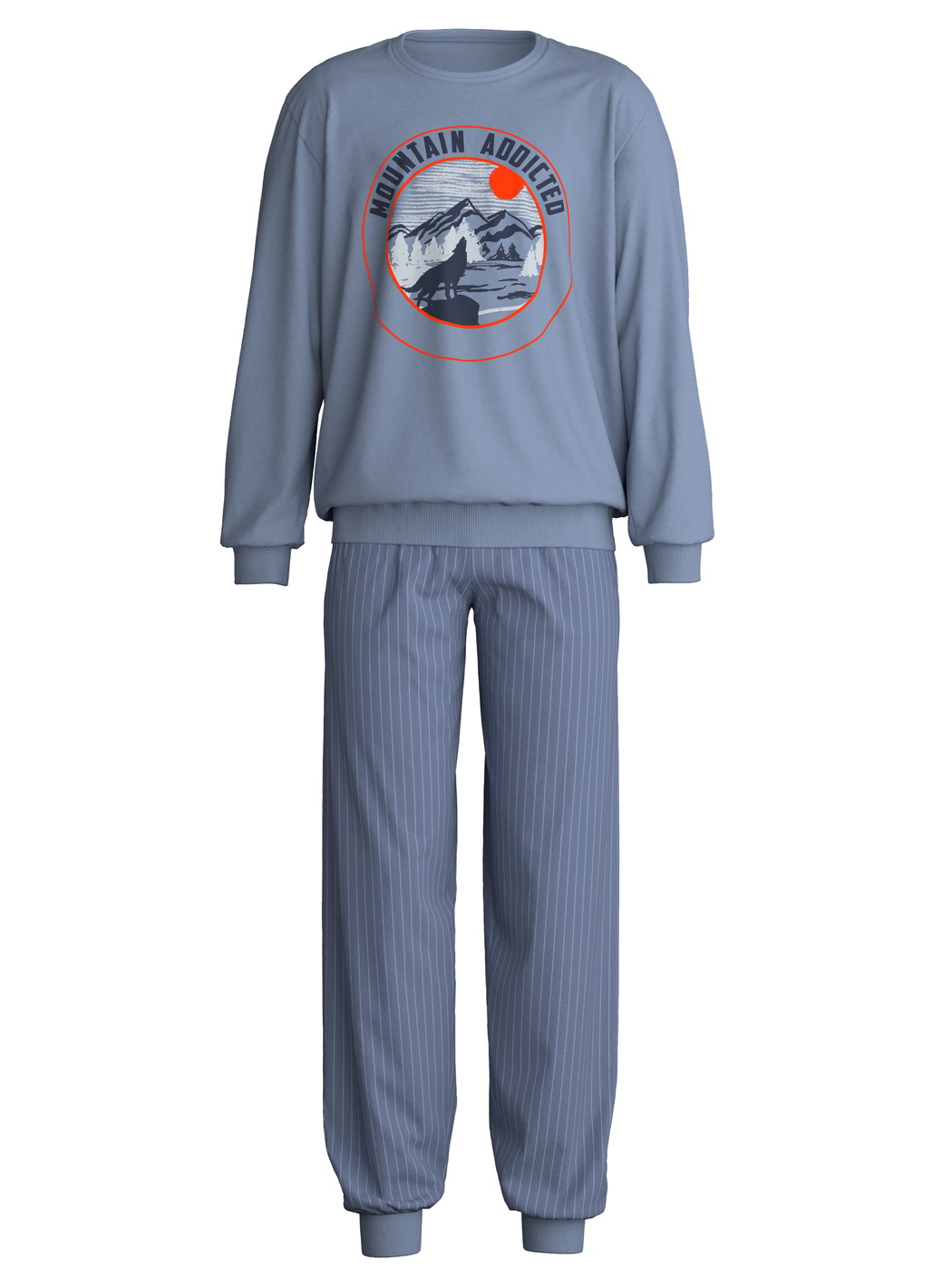 Enfant - Pyjama avec bords élastiques en 100% coton de couleur Gris, , de la série Kids Outdoor de CALIDA