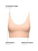 Damen - Bustier mit verstellbaren Trägern aus Modal in Rosa, Einfarbig aus Serie Natural Skin von CALIDA