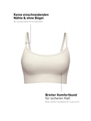 Femme - Brassière en Modal de couleur Blanc, Unicolore, de la série Seamless Natural de CALIDA