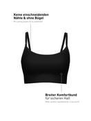 Femme - Brassière en Modal de couleur Noir, Unicolore, de la série Seamless Natural de CALIDA