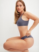 Women model is wearing Bustier made of  in Blue, Unicoloured from the Natural Skin series by CALIDA, Additional Image