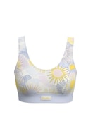 Damen - Bustier mit Softbund aus Baumwolle in Blau, Gemustert aus Serie EDITION 85 von CALIDA