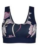 Bustier dark blue print