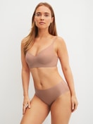 Women model is wearing Bonded Bra made of Modal in Grey, Unicoloured from the Natural Skin series by CALIDA, Outfit