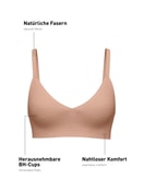 Women - Bonded Bra made of Modal in Grey, Unicoloured, from the Natural Skin series by CALIDA