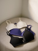 Femme - Soutien-gorge sans armatures en Coton de couleur Bleu, Unicolore, de la série Cate de CALIDA, Détail