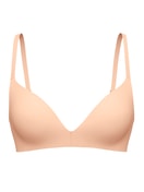 Women - Padded bra without underwire made of Polyamide in Beige, Unicoloured, from the Sleek Skin series by CALIDA
