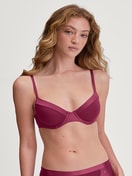 Underwired T-shirt bra Women - Underwired T-shirt bra made of 100% Cotton in Pink, Unicoloured, from the Cate series by CALIDA, Signature Image