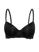 Underwired T-shirt bra with padding black