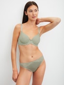 Women model is wearing Spacer bra with wires made of Polyamide in Green, Lace from the Sensual Secrets series by CALIDA, Outfit