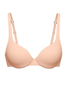 Women - underwired bra made of Polyamide in Beige, Unicoloured, from the Sleek Skin series by CALIDA