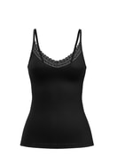 Women - Spaghetti top made of Modal in Black, Unicoloured, from the Etude Ajours series by CALIDA