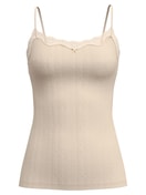 Top con spalline dune beige