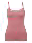 Damen - Spaghetti-Top aus Baumwolle in Rosa, Spitze aus Serie Nat. Comfort Xtra von CALIDA