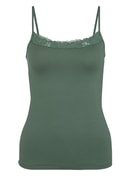 Top con spalline laurel green