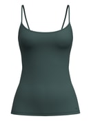Damen - Spaghetti-Top aus Baumwolle in Grün, Einfarbig aus Serie Sleek Skin von CALIDA