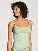 Top con spalline pale aqua