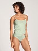 Top con spalline pale aqua