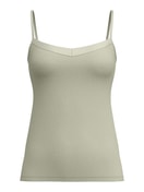 Damen - Spaghetti-Top aus Baumwolle in Grün, Einfarbig aus Serie Cate von CALIDA