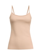 Damen - Spaghetti-Top aus Baumwolle in Beige, Einfarbig aus Serie Natural Comfort von CALIDA
