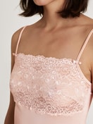 Spaghetti strap top with lace