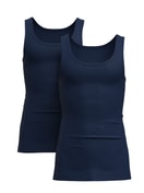 Multipack Herren - Tank-Top, 2er-Pack aus 100% Baumwolle in Blau, Einfarbig aus Serie Twisted Cotton Duo von CALIDA