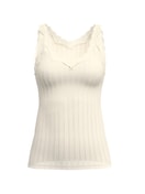 Damen - Tank-Top aus Baumwolle in Beige, Spitze aus Serie Etude Toujours von CALIDA