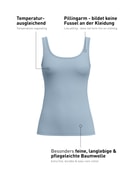 Women - Tank top made of Swiss+Cotton in Grey, Unicoloured, from the Natural Comfort series by CALIDA