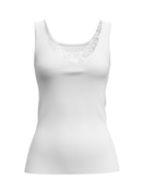 Damen - Tank-Top aus 100% Baumwolle in Weiß, Spitze aus Serie Cotton Desire von CALIDA