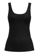 Damen - Tank-Top aus Baumwolle in Schwarz, Einfarbig aus Serie Sleek Skin von CALIDA