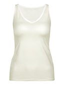 Tank-Top mit V-Ausschnitt alabaster crème