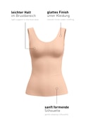 Damen - Shaping Top aus Polyamid in Rosa, Einfarbig aus Serie Seamless Shape von CALIDA