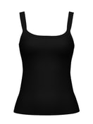 Donna - Top con spalline in Modal di colore Nero, Tinta unita, della serie Seamless Natural di CALIDA