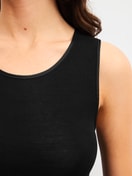 La modella / Il modello Donna indossa  in Lana di colore Nero, Tinta unita, della serie True Confidence di CALIDA, Dettaglio