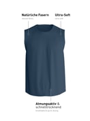 Homme - Débardeur en Modal de couleur Bleu, Unicolore, de la série Balanced Day de CALIDA