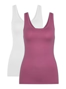 Tank-Top, 2er-Pack red violet