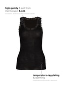 Tank-Top, Wolle & Seide WS schwarz