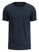 Herren - Kurzarm-Shirt, Rundhals aus Modal in Blau, Einfarbig aus Serie Balanced Day von CALIDA