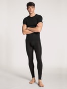 Men model is wearing T-shirt made of Wool in Blue, Unicoloured from the Wool & Silk series by CALIDA, Outfit