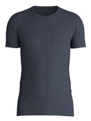 Herren - Shirt aus Wolle und Seide aus Wolle in Blau, Einfarbig aus Serie Wool & Silk von CALIDA
