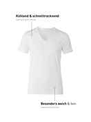 Homme - V-shirt en Lyocell de couleur Blanc, Unicolore, de la série Focus de CALIDA