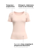 Women - Shirt shortsleeve made of Cotton in Pink, Unicoloured, from the Natural Comfort series by CALIDA