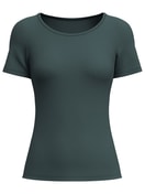 Donna - Shirt a manica corta in Cotone di colore Verde, Tinta unita, della serie Natural Comfort di CALIDA