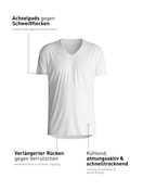 Herren - Business-Unterhemd mit Achselpads aus Lyocell in Weiß, Einfarbig aus Serie Focus von CALIDA