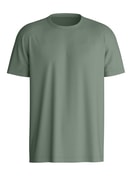 Men - Short-sleeved shirt made of 100% Cotton in Green, Unicoloured, from the RMX Sleep Leisure series by CALIDA